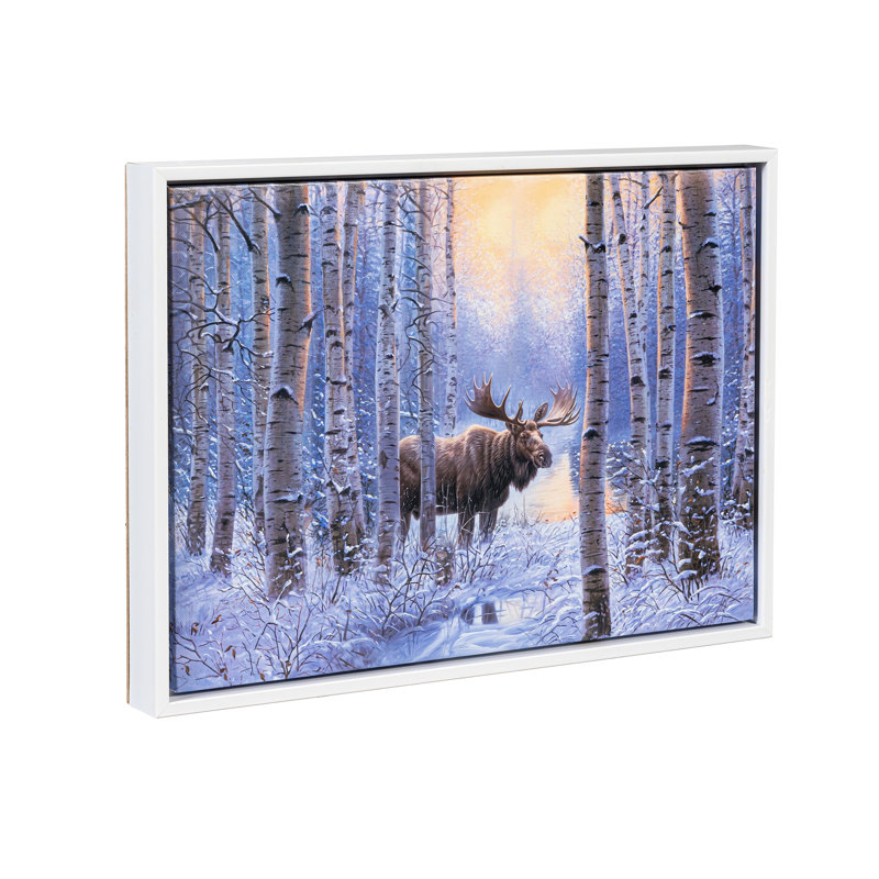 Décoration murale à DEL en bois avec cadre blanc