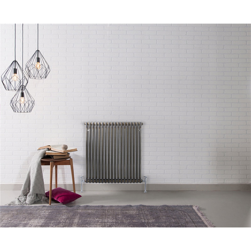 Laser Klassic Vertical Designer Radiator, 4, Silver, 600mm (H) x 1190mm (W) x 148mm (D)