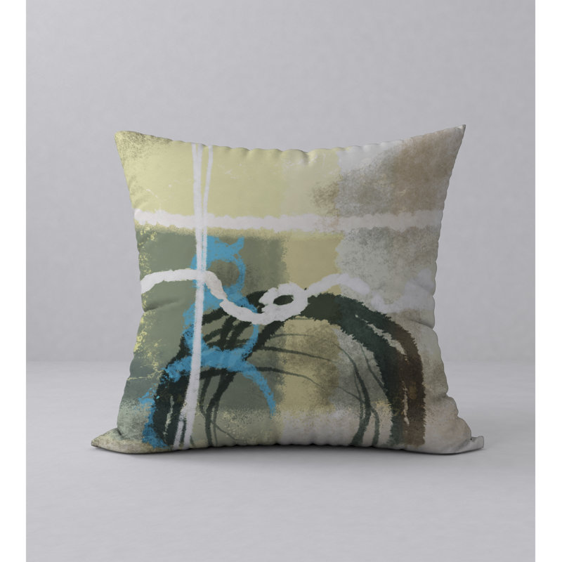 Abstract Reversible Throw Pillow, 20" x 20"