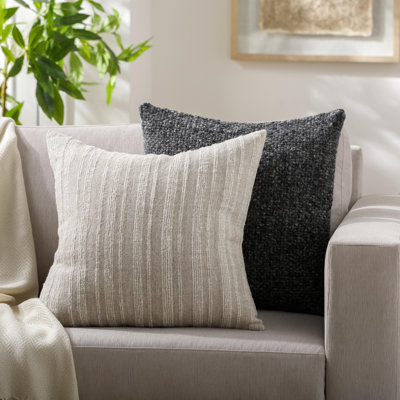 Linen Blend Throw Square Pillow