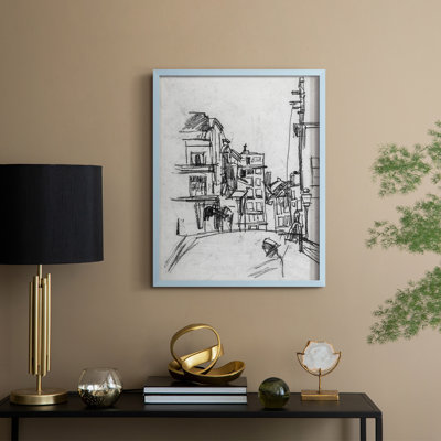 Reproduction florale vintage avec encadrement cccxlv - bois massif