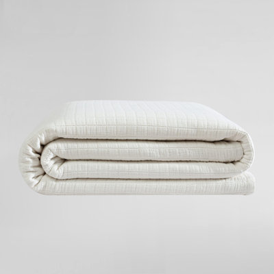 Calvin Klein Essential Solid Reversible Cotton Coverlet