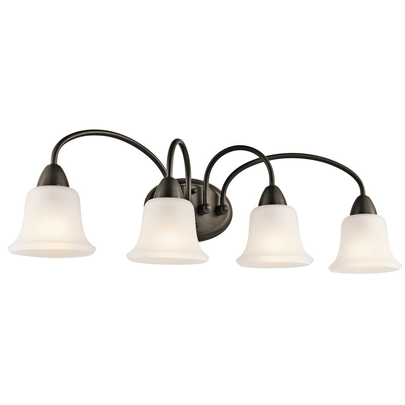 Éclairage pour meuble-lavabo 4 lumières Ledbetter, Nickel brossé, Incandescent
