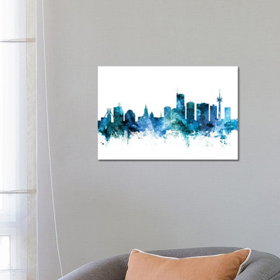 Essen, Germany Skyline by Michael Tompsett - Wrapped Canvas Gallery-Wrapped Canvas Giclée
