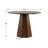 Modern 5-Piece Round Brown Dining Set With Upholstered Chairs With Backrest And Armrests, Fit For 4 People-631018792-631018787-631018790