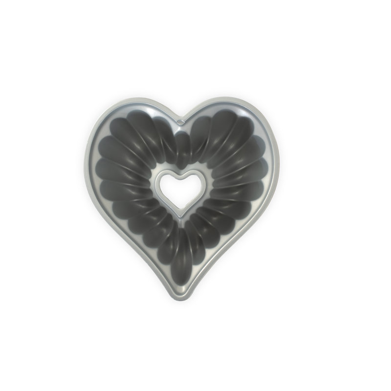 Nordic Ware Platinum Non-Stick Novelty Elegant Heart Bundt Pan