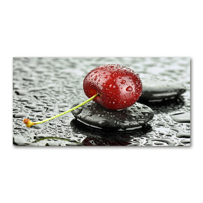 Cherry In The Rain - Wrapped Canvas Print