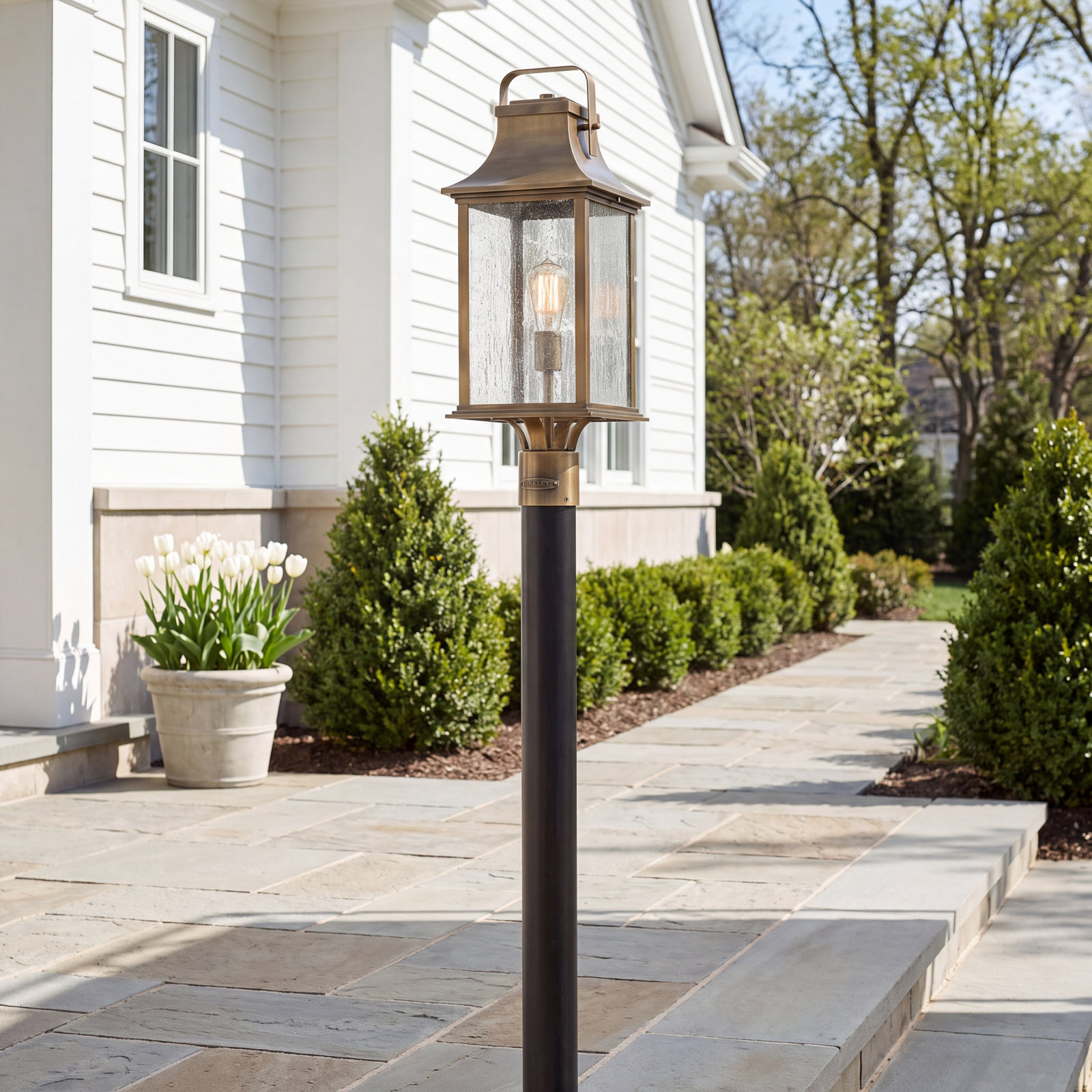 Sereia Seeded Outdoor Lantern Head, Burnished Bronze