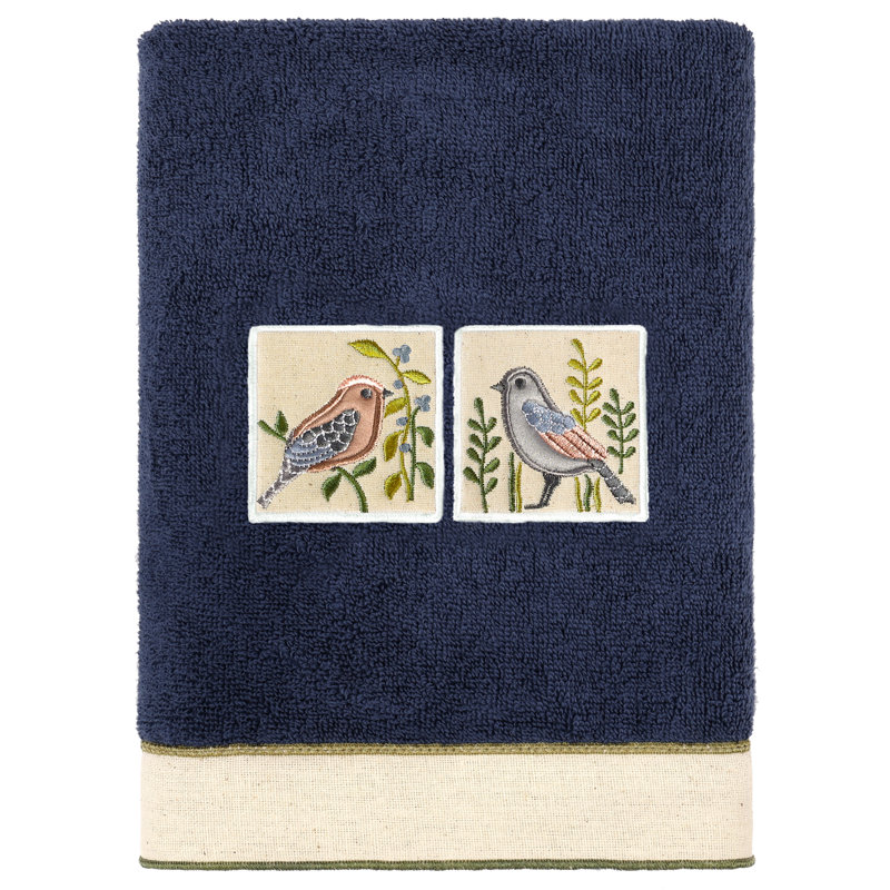 3 Piece Turkish Cotton Towel Set, Marine