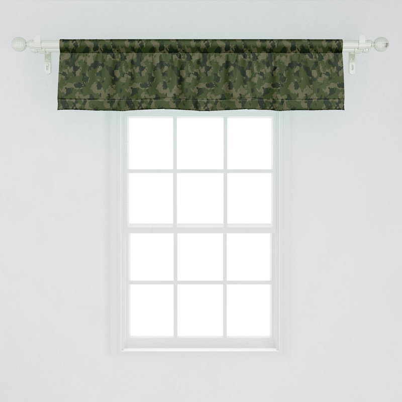 Cantonnière de camouflage Ambesonne, L 42 po x L 18 po