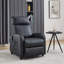 65cm Wide Modern and Soft Breathable Vegan Leather Compact Massage Recliner with Remote Control and Pocket (Set of 2)