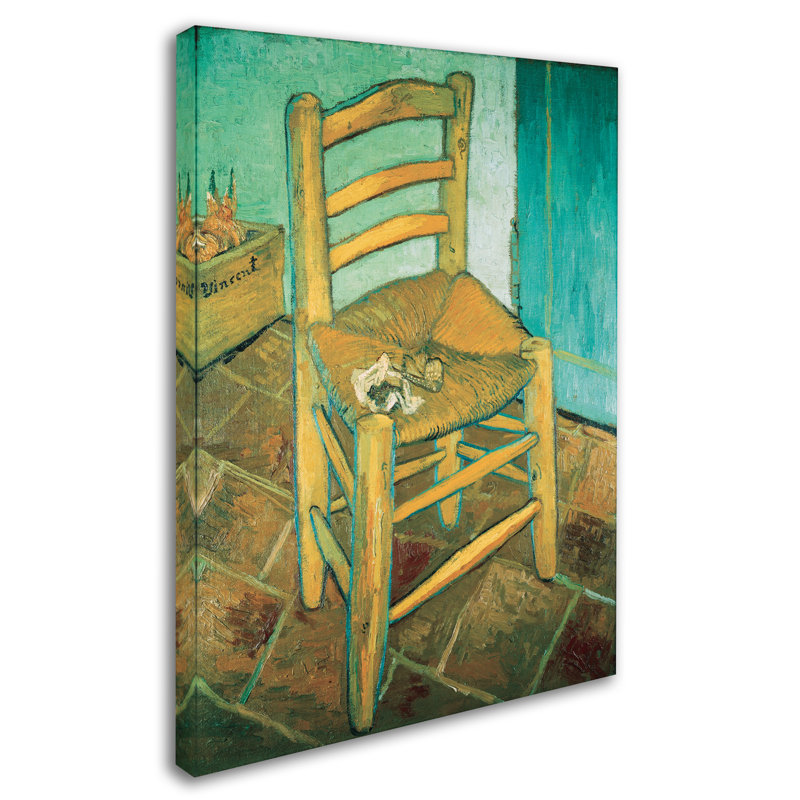« vincent chaise » par vincent van gogh, reproduction sur toile tendue, H 47 po x l 35 po