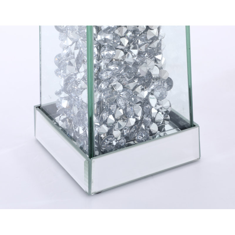 Chandelle en verre, H 12,2 po x l 4,7 po x P 4,7 po