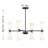 Kenyia 8-Light Chandelier in Matte Black-125886830