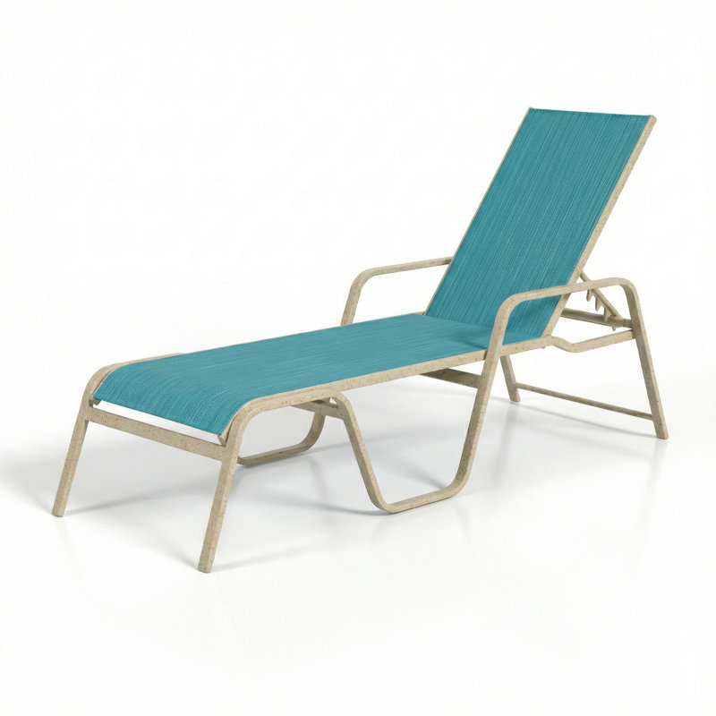 Chaise, Dupioni Lagoon Sling/Sandea