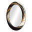 Persijs, cercle noir et or V - grand miroir à spirales abstraites, décor de miroir mural unique et moderne, impression d'art en métal-633766472-633766471