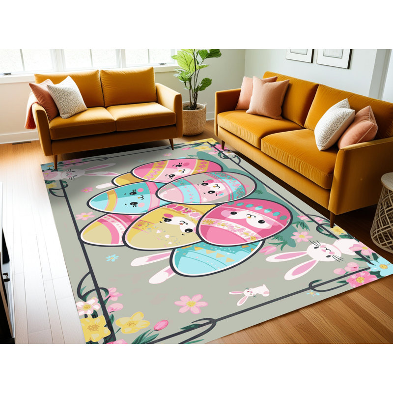 Le tapis des Fêtes de Pâques Printemps Aisle®, Rectangle 5 pi x 7 pi