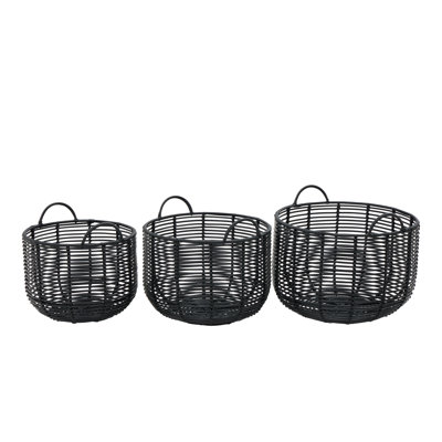 Set Of 3 Round Poly Basket