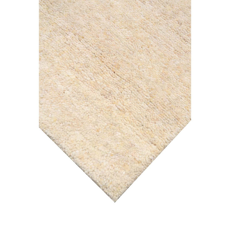Hand Knotted Wool Area Rug in Ivory, Rectangle 12' x 18'