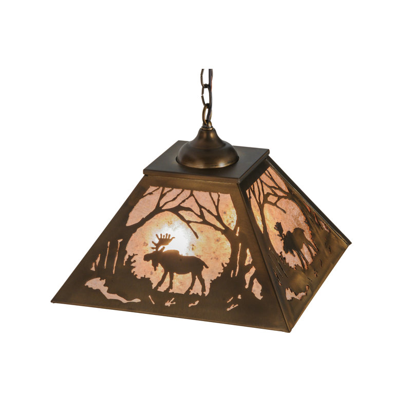 Luminaire suspendu conique unique à 2 lumières