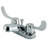 Kingston Brass Vista Two-Handle Deck Mount 4" Centerset Bathroom Faucet-29485601-29485595