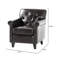 Fauteuil en cuir reconstitué brun pour un moment de détente profond