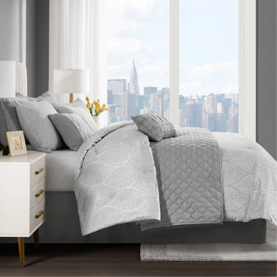 Ensemble d'édredon jacquard 10 pièces Cal King