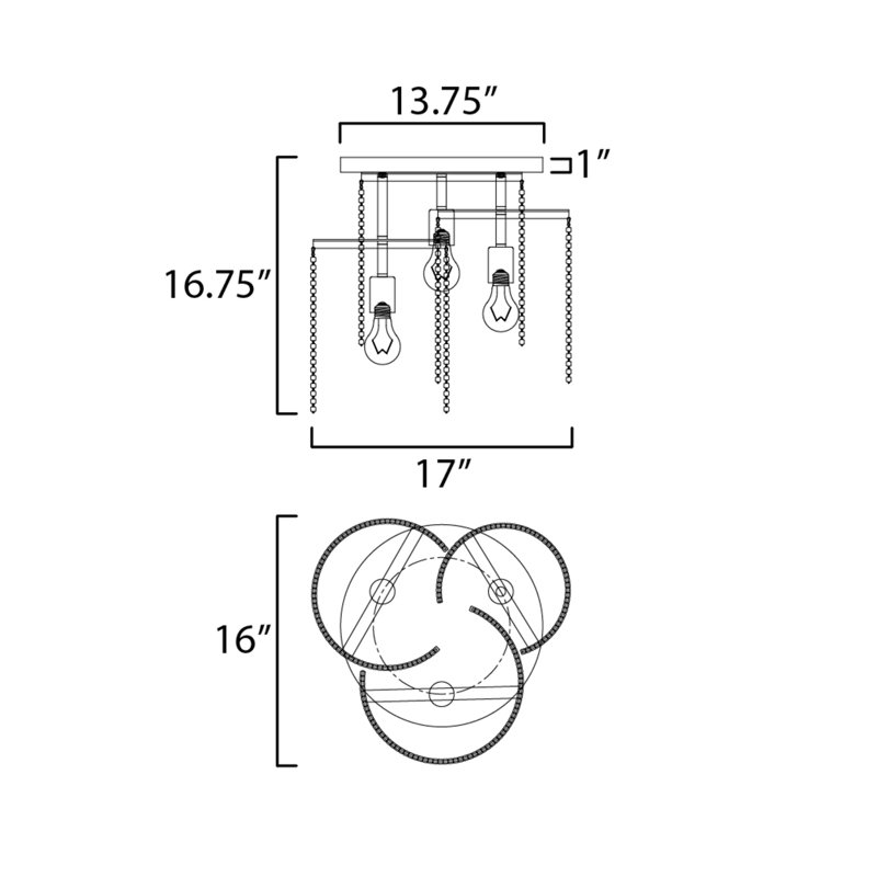 Ilowell Wood Semi Flush Mount