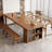 Walnut Rectangular Solid Wood Executive desk-1072345232
