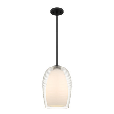 Evelynn 1-Light Matte Black Mini Pendant Light