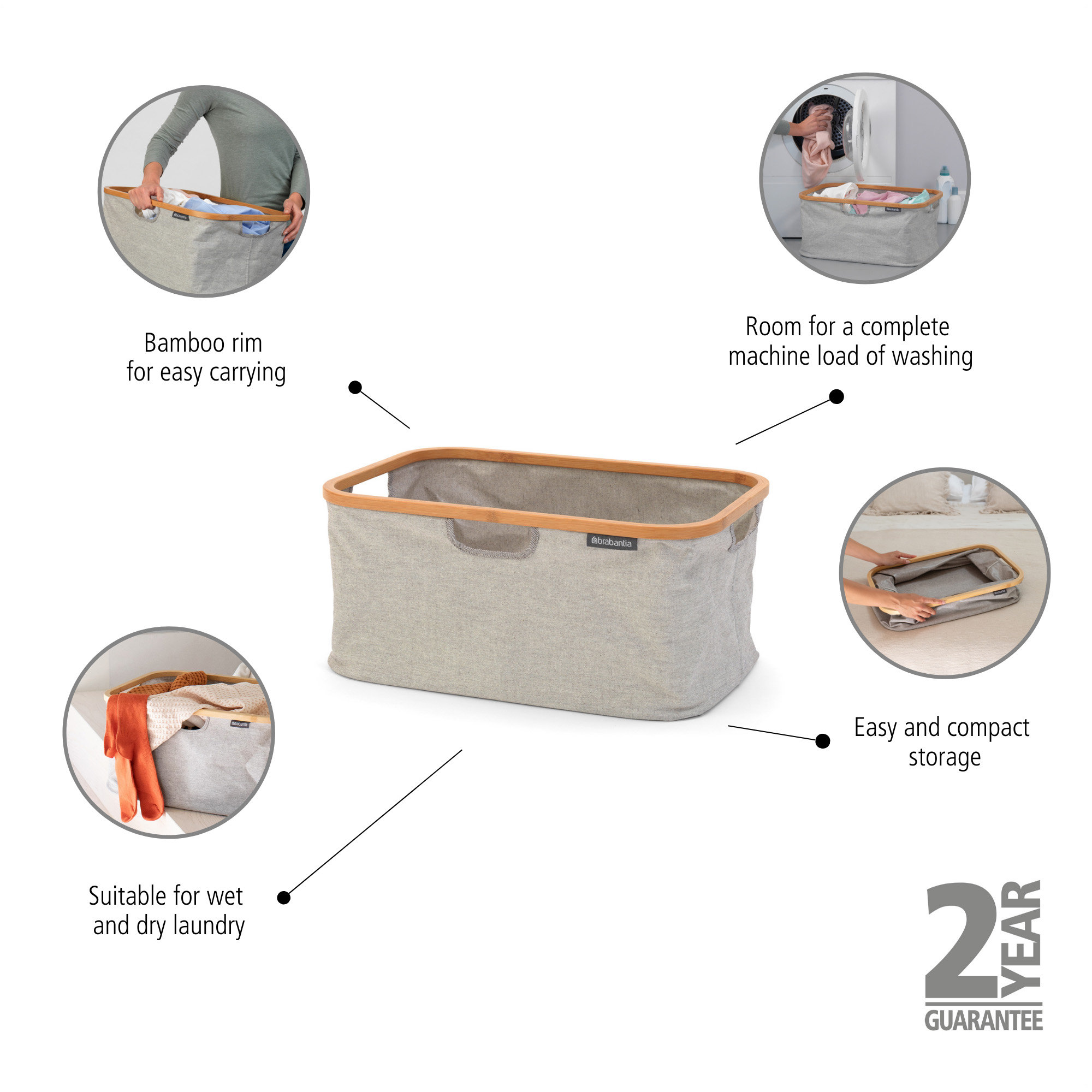 Brabantia Foldable Laundry Basket - Thumbnail 3