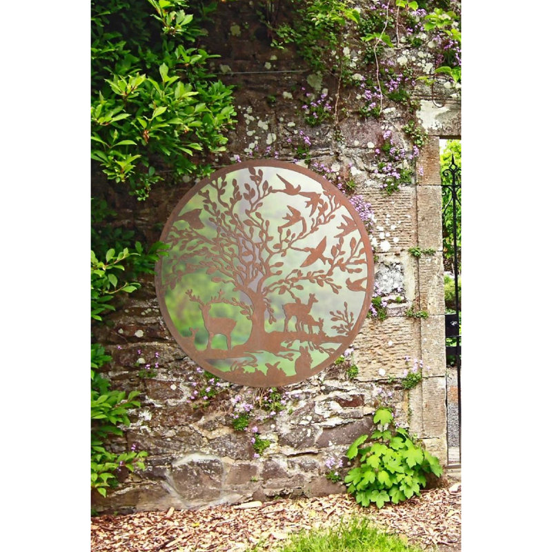 Eire Wood Flat Wall Mirror