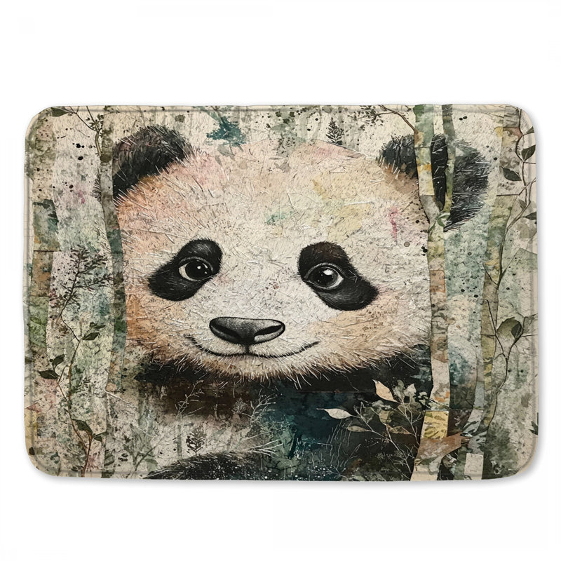 Tapis de bain Panda In Bamboo Forest, L 34 po x L 21 po