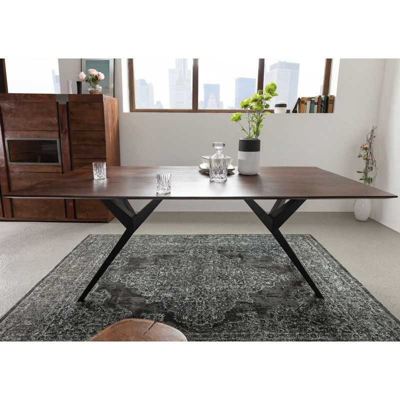 Dining Table, H76 x L200 x W100cm, Brown, Anthracite