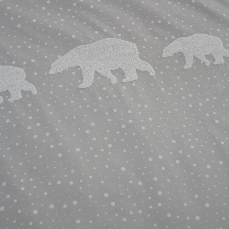 Snuggle Season Polar Bear Tufted Duvet Cover Set with Pillowcases, Double - 2 Standard Pillowcases