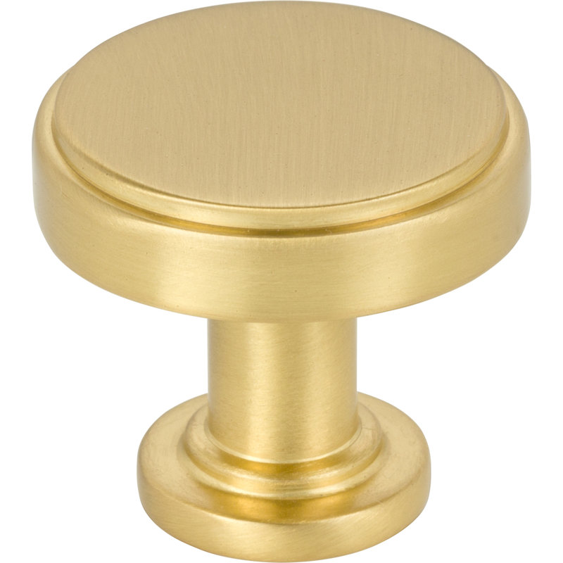 Brushed Gold Square Cabinet Knob with Mounting Hardware