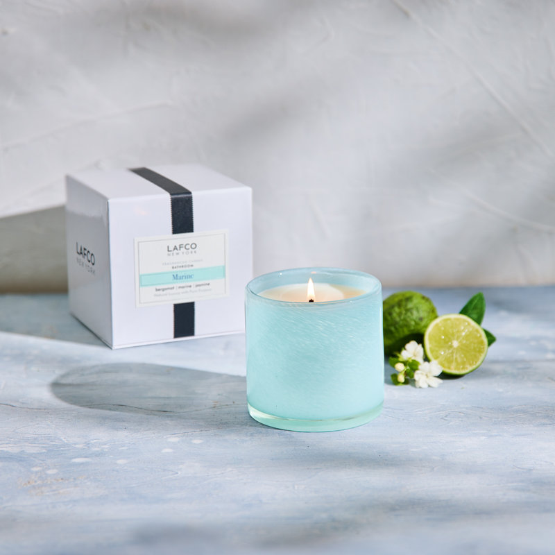 Marine Scented Jar Candle, 3" H x 3" W x 3" D