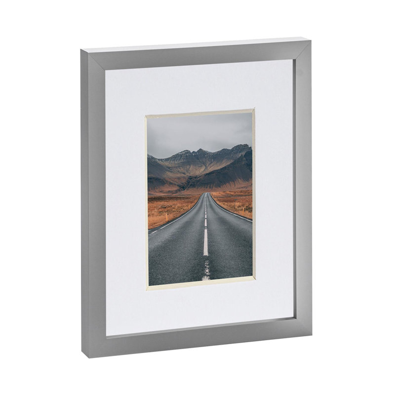 Photo Frame with 4" x 6" Mount - 8" x 10" - Grey/White