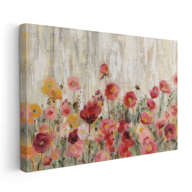 Sprinkled Flowers - reproduction d'art sur toile, H 40 po x l 60 po