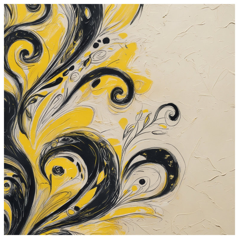 Couvre-lit matelassé à motif floral jaune tourbillonnant toutes tailles, Double