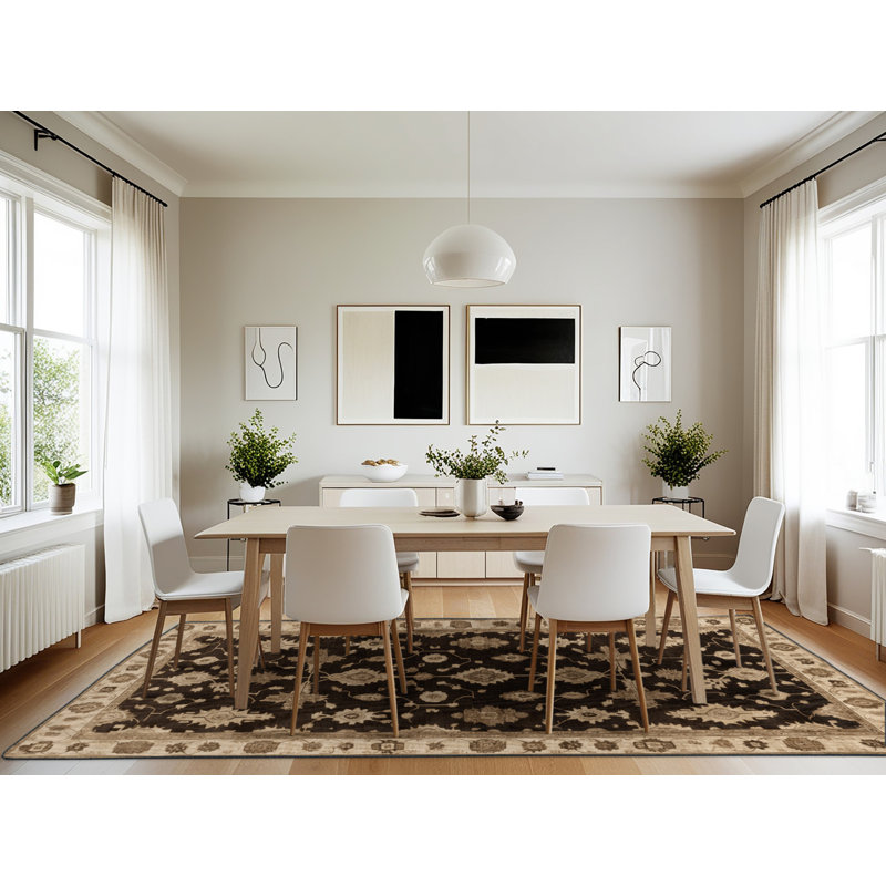 Machine Washable Overdyed Brown Area Rug, Rectangle 7' x 10'