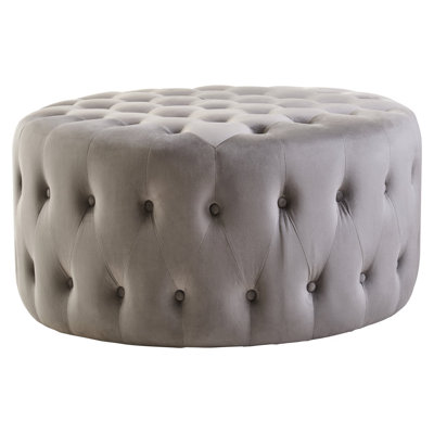 91cm Wide Velvet Footstool Ottoman