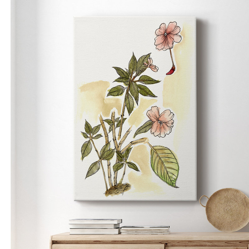 Impatiens Study, impression sur toile tendue, H 18 po x l 12 po x P 1 po