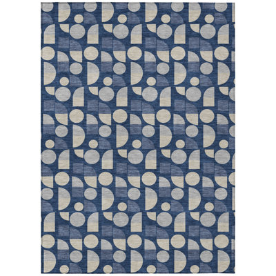 Machine Washable Indoor/Outdoor Chantille ACN2921 Geometric Rug