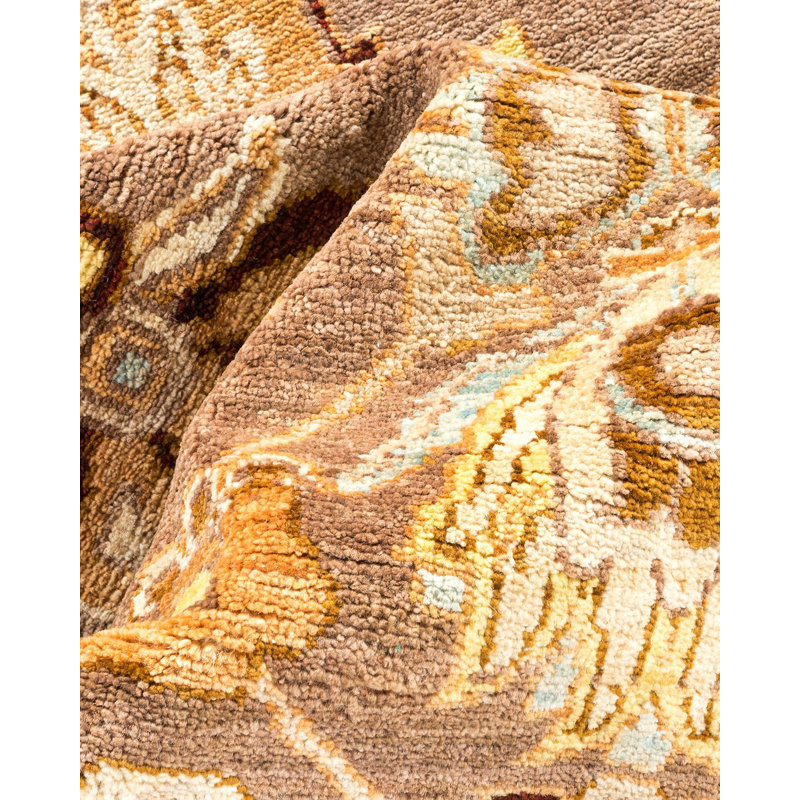 One-of-a-Kind 8 X 10 2000s Wool Area Rug in Brown