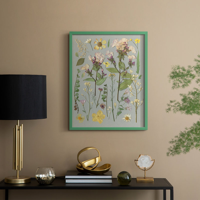 «Organic Study II», reproduction encadrée - bois massif, H 15 po x l 12 po, Vert
