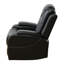 Fauteuil inclinable électrique en similicuir de 37,5 po de large avec port USB - Noir-133343796