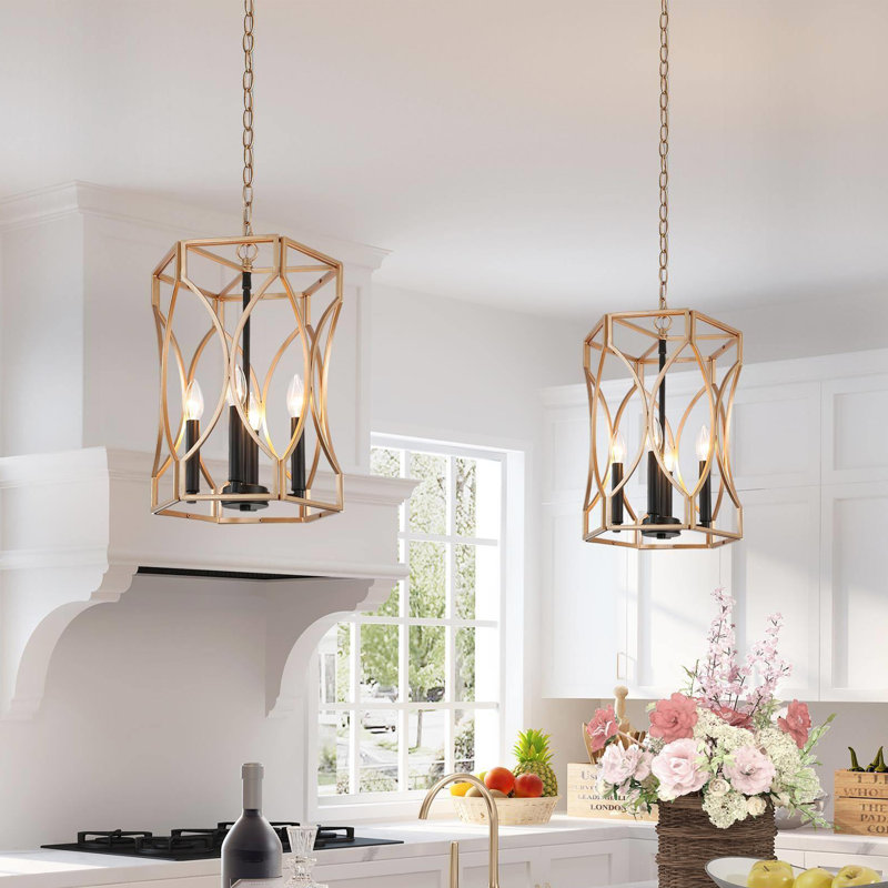 Luminaire suspendu moderne 4 lumières Demetrus