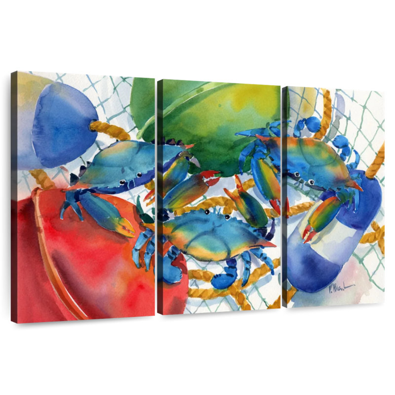 Brampt Crabs And Floats, 24" H x 38" W