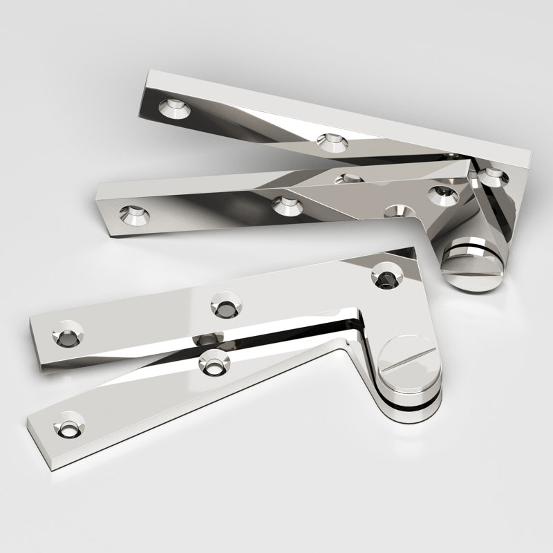 Removable Screw Pivot Hinge, Polished Nickel